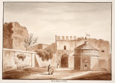 Die Porta Latina, geschlossen, 1833 von Agostino Tofanelli